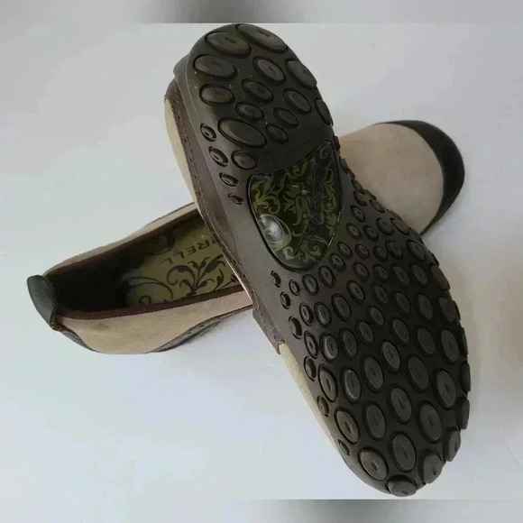 Merrell Plaza Bandeau Dark Taupe Mary Jane Suede Sandals Size 7 - Picture 4 of 5